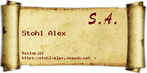 Stohl Alex névjegykártya
