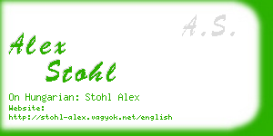 alex stohl business card